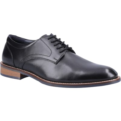 Hush Puppies Damien Veterschoenen Leer Mannen Zwart Veterschoenen