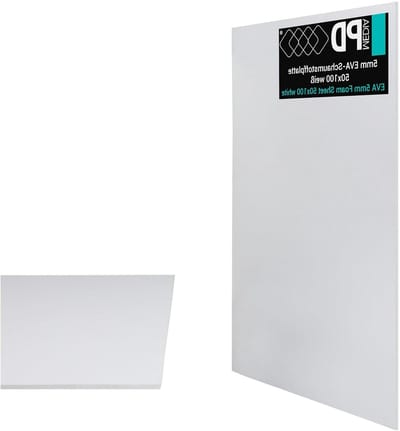 EVA-schuim platen - Schuimrubber knutselen - Kostuums maken - Hoge dichtheid 80 kg/m³ - 50 x 100 cm - Wit