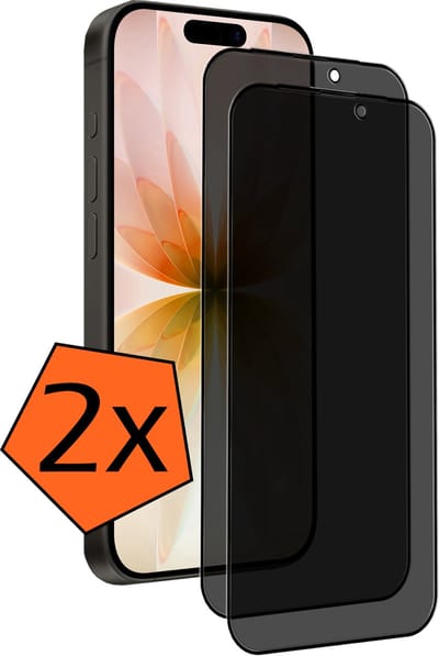 Screenprotector - 2 Stuks - Geschikt voor Apple iPhone 17 - Privacy Filter - Gehard Glas - Beschermglas - Tempered Glass - Screen Protector
