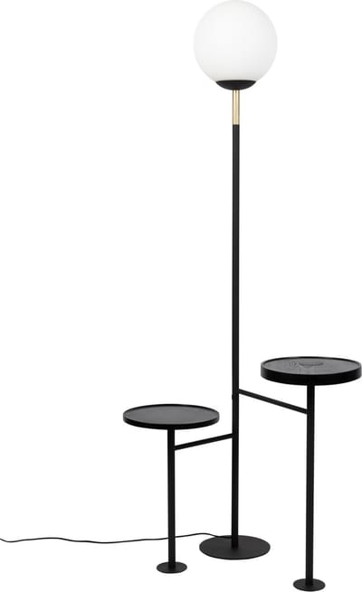 Zuiver Orion Vloerlamp/ Staande lamp met bijzettafel - Zwart