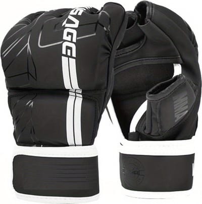 Nivard MMA Handschoenen - Gloves - Sparring Handschoenen - Heren - Dames - Grappling - Bokshandschoenen - Zwart - Wit