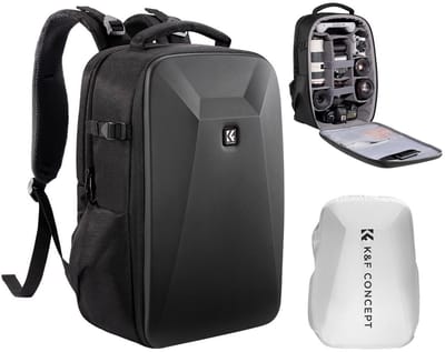 K&F Concept Hardshell Camera Rugzak 22L - Zwart