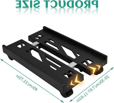 Mobiele CPU Stand met Wielen, Verstelbare Trolley voor Desktop Computer, Geschikt voor PC's tot 80kg, Ideaal voor Gaming Consoles en Kantoorgebruik