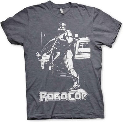 Robocop Heren Tshirt -S- Poster Grijs