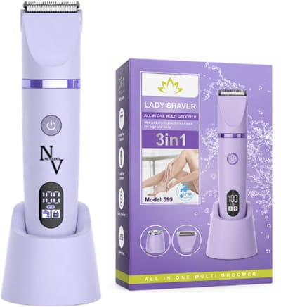 3-in-1 Oplaadbare Ladyshave Gezicht - Paars - Oksels - Benen - Bikinilijn - Scheerapparaat Vrouw - Ontharingsapparaat Elektrisch Ontharen - Gezichtsontharing Dames - Trimmer Vrouw Intiem- Ladyshaves Bikini - USB Oplaadbaar - Reisetui