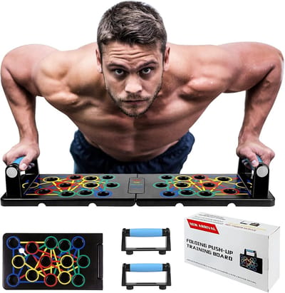 24-in-1 Push Up Board voor Krachttraining, Draagbare Push Up Stangen voor Thuis, Professionele Spieropbouw en Fitnessoefeningen voor Mannen en Vrouwen