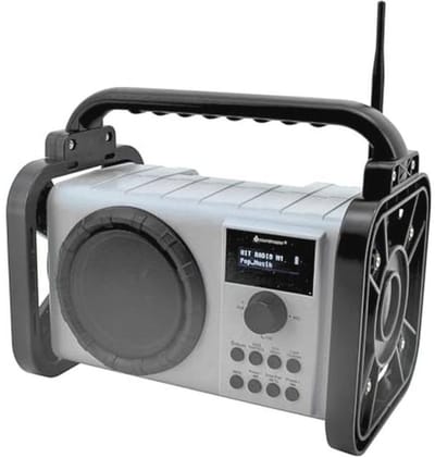 DAB+ Bouwplaatsradio met Bluetooth en Li-Ion Accu - Spatwaterdicht en Stofdicht