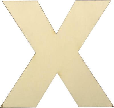 Houten Plakletter X | 8 cm