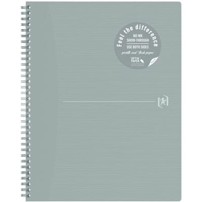 Oxford Origins - duurzaam notitieboek - A4+ - geruit 5mm - 70 vel - grijs