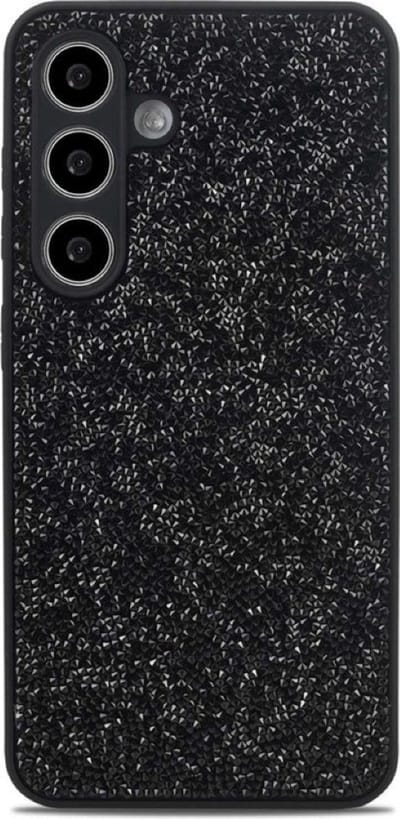 Diamant Glitter Back Cover – Geschikt voor Samsung Galaxy S24 Plus & S25 Plus - Glanzend Telefoonhoesje met Diamantpatroon – Slank & Beschermend Ontwerp - Zwart