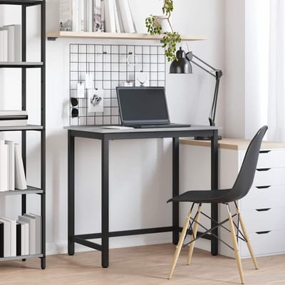 vidaXL - Tafel - Grijs - Sonoma - 100 - x - 50 - x - 76,5 - cm - Engineered - hout - en - staal