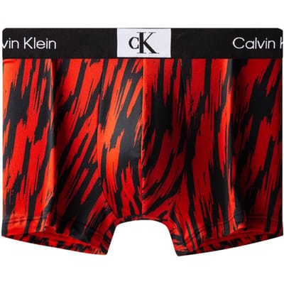 Calvin Klein CK96 Serie Kleine Vierkante Letter Anti-Klem Hip Boxershorts Heren ondergoed Blush-Rood NB3406ACN M red