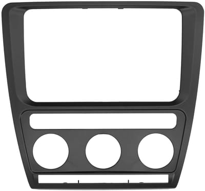 Dailygoods- Diafragma Frame Geschikt voor Skoda Octavia 2004-2010 - Dubbel-DIN - ABS - Zwart - Plug-and-play - Automatische airconditioning - Stereoframe