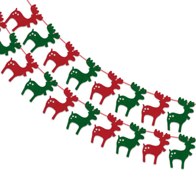 Q2P - Rendier - Slinger - Kerstversiering - Kerstboom - Kerstdecoratie - Kerst Slingers - Versiering - Vlaggenlijn - decoratie – 200 cm