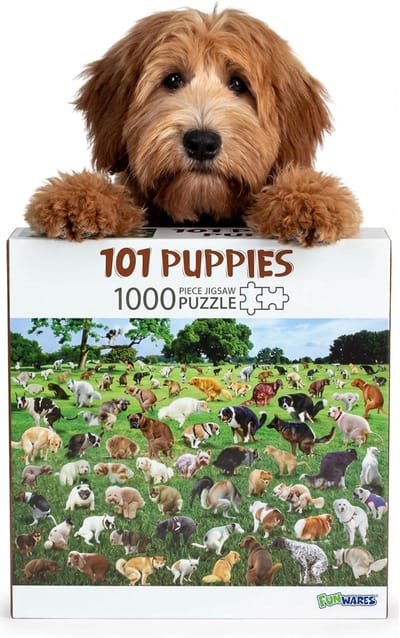 Hilarische Hondenpuzzel - 1000 Stukjes Puzzel - Ontspannend Tijdverdrijf - Grappige Hondenthema - 68x48cm - Kleurrijk
