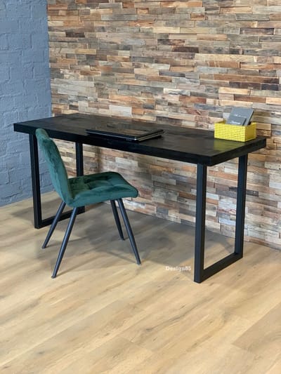 Design85 Industrieel Bureau 120 cm x 60 cm Zwart Robuust Ontwerp