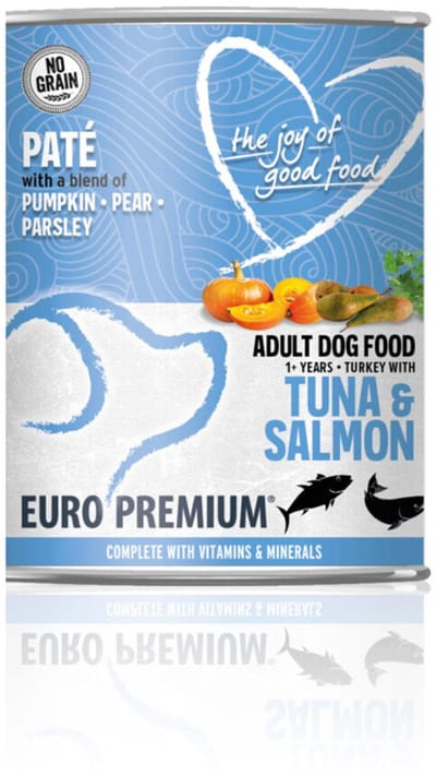 Euro-Premium Paté Adult Hondenvoer Nat Tuna & Salmon - 6 x 400 gr - Voordeelverpakking
