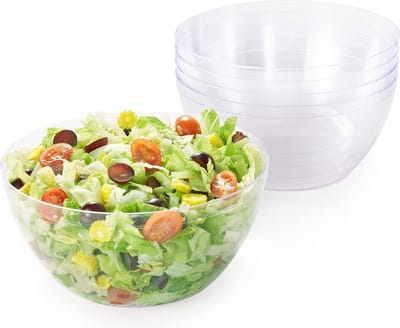 Matana – 5-Pack Saladekommen, 3500ml – Duurzaam Plastic – Herbruikbaar & Milieuvriendelijk – Voor Meal Prep & Grote Bijeenkomsten