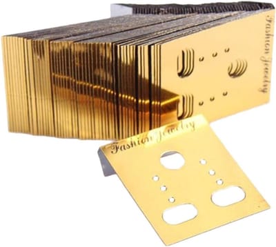 1000pcs Earring Display Kaarten Groothandel Bulk Sieraden Verpakking Gouden, 3x3.7cm