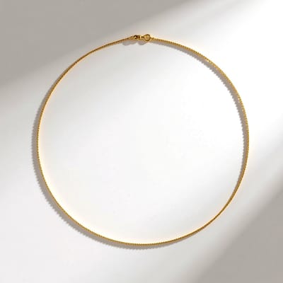 Cavill - 925 Sterling Zilver Zilveren Halsketting - Verguld Goudkleurig - Criss-Cross Design - Elegant en Stijlvol - 60 cm - Dames Sieraad