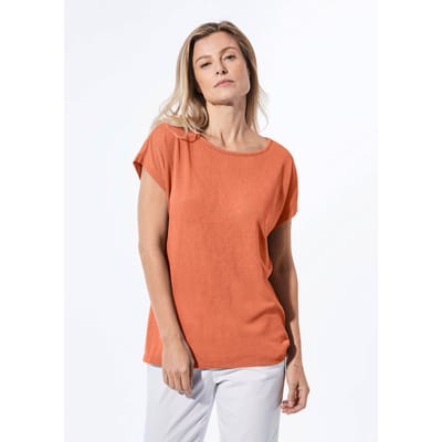 Shirt in linnenlook - oranje - Gr. 40 van Goldner Fashion