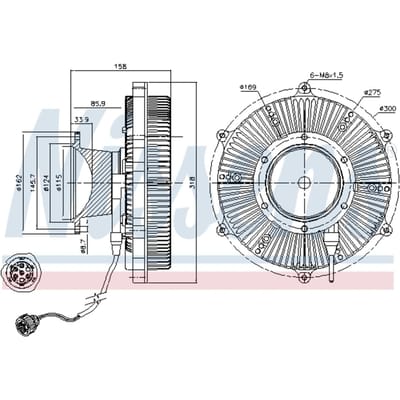 Koppeling, radiatorventilator NISSENS 86169