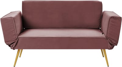 SAARELA - Slaapbank - Roze - Fluweel