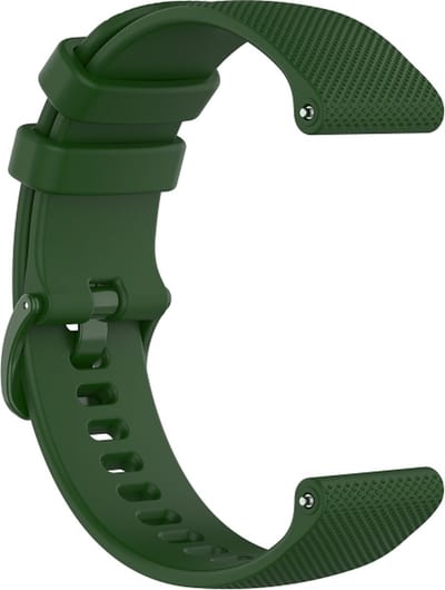 Siliconen bandje - geschikt voor Garmin Venu (2 Plus) / Venu SQ (2) / Vivomove (Style - Sport) / Vivoactive 3 / 5 / 6 / Forerunner 55 / 165 / 245 / 645 / 570 - 42mm - donkergroen