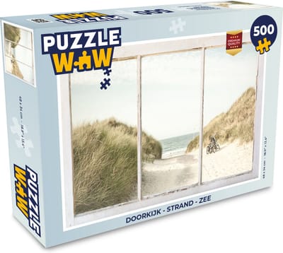 Puzzel Doorkijk - Strand - Zee - Legpuzzel - Puzzel 500 stukjes