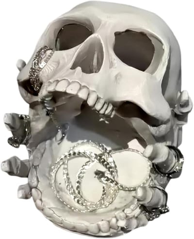 Sieraden Organizer - Schatkistje Opslag - Decoratief Opbergen - Uniek Gothic Design - 18x15x18 cm - Zwart