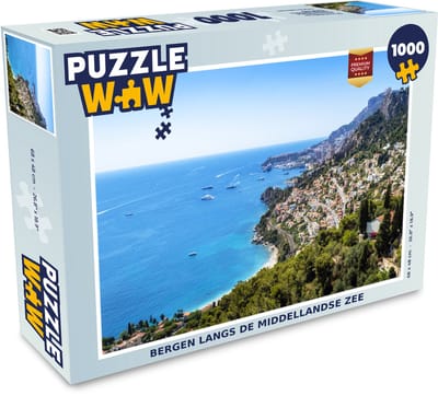 Puzzel Berg - Zee - Stad - Legpuzzel - Puzzel 1000 stukjes volwassenen