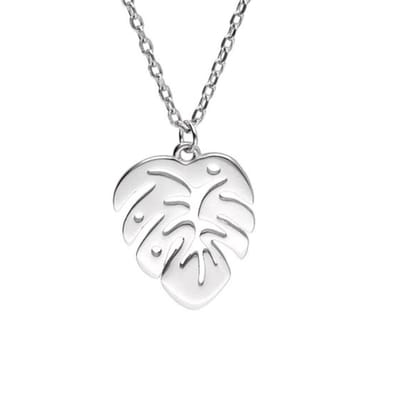 Ketting Zilver met Palmbladeren - Ketting Zilver Dames - Zilveren Ketting Dames - S925 Sterling Zilveren - Amona Jewelry