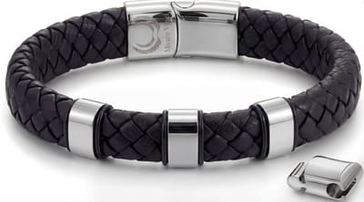 Armband Heren Staal – Mauro Vinci® Stalen Heren Armband met Magnetische Sluiting – Verstelbare Schakelarmband Heren 19.5 cm tot 21 cm – Stoere Zilverkleurige Armband Mannen – Inclusief Luxe Geschenkverpakking