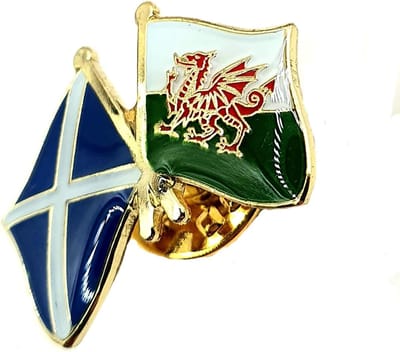 Welsh Cymru Schotland Schotse Saltire Verenigd Koningkrijk UK Vriendschap Metalen Emaille Land Vlaggen Pin Badge, Metaal