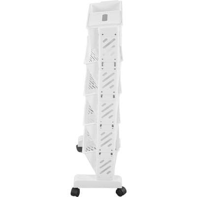 Witte Opbergorganizer Plank Verwijderbare Plastic Verplaatsbare Boekenplank voor Thuisstudeerkamer 5 Laags white