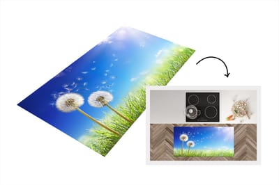 Keukenloper - Loper keuken - Paardenbloem - Zaden - Lente - 120x60 cm - Keukenloper vinyl