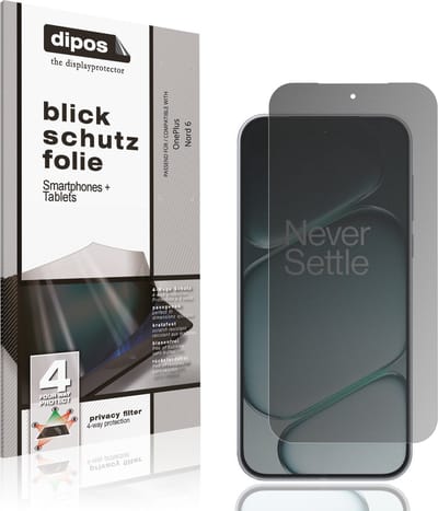 dipos – Matte Privacy Screenprotector geschikt voor OnePlus Nord 6 | Anti-Spy Beschermfolie