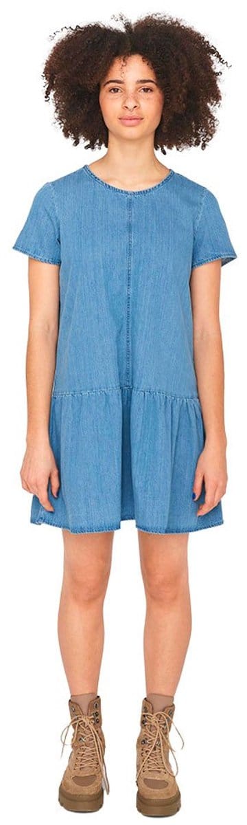 Noisy May Emilia Mb Korte Mouwen Korte Jurk Blauw XL Vrouw