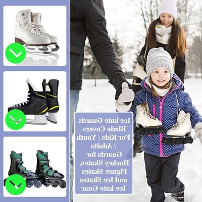 Ice Hockey Blade Protector voor Volwassenen en Kinderen - Waterdicht Oxford Stof met Beschermende Voering voor Schaatsen, Maat 31 tot 46, Ideaal voor Sportliefhebbers