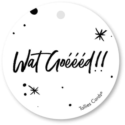 Tallies Cards - kadokaartjes  - bloemenkaartjes - Wat goeeed!! - Black&White - set van 5 kaarten - geslaagd - diploma - zwemdiploma - rijbewijs - 100% Duurzaam