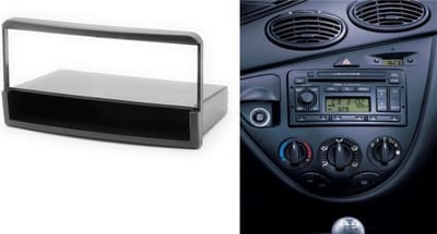 1-DIN FORD Fiesta 1995-2001; Focus 1998-2004; Galaxy 2000-06; Mondeo 1996-2003; Cougar, Puma 1998-2002; Escape, Maverick 2000-07; Explorer 1994-2001; Transit 2000-05 / JAGUAR S-Type 1999-2006 / GEELY Otaka 2007-2011 w/pocket frame Audiovolt 11-048