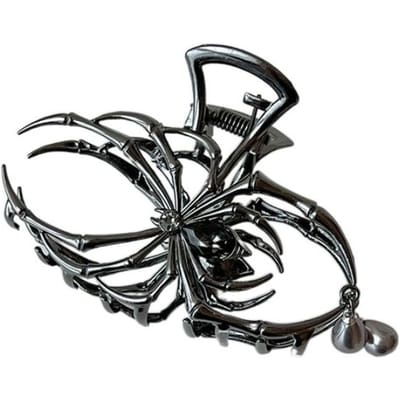 Punk Holle Spin Haarclip strass Parel Groot Haaienklem Y2K Haaraccessoires Metalen Haarclip Feest