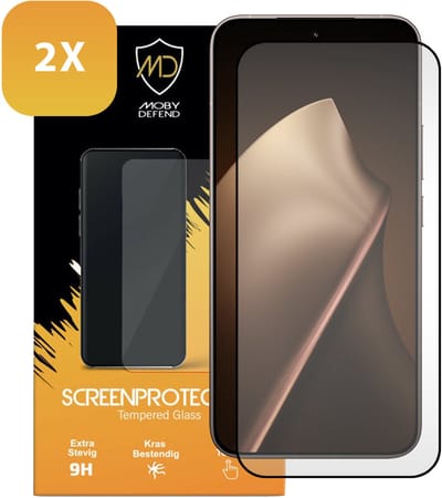 2-Pack MobyDefend Screenprotectors - Geschikt voor Xiaomi 15T Pro - Screensavers Met Zwarte Randen - Gehard Glas