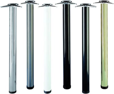 Tafelpoot Standaard hoogte 710 - 730 mm kleur Rvs
