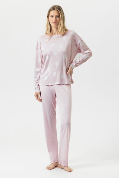 Lange pyjama Serie Pretty Dots Pink Parfait