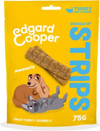 Edgard & Cooper Strips 75 g - Hondensnacks - Kalkoen
