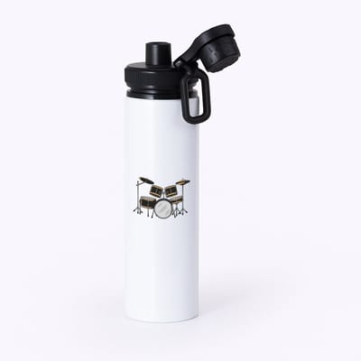 Hacebo® - Drumstel waterfles met draaidop zwart - Muziek - Drummers - Instrument - slaginstrument - muzikanten - water fles - 850ML