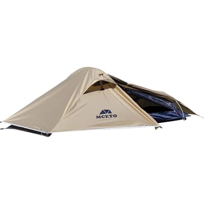 Backpacktent 1 persoon Ultralichte aluminium paal Stormbestendige kampeertent Geschikt voor vier personen Tent bruin
