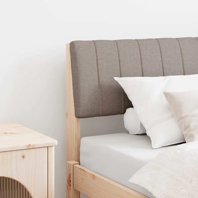 vidaXL Gestoffeerd hoofdbord Taupe 100 cm Massief grenenhout