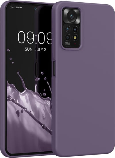 kwmobile telefoonhoesje geschikt voor Xiaomi Redmi Note 11 Pro / Note 11 Pro (5G) / Note 12 Pro (4G) - Hoesje met siliconen coating - Smartphone case in Bleke iris
